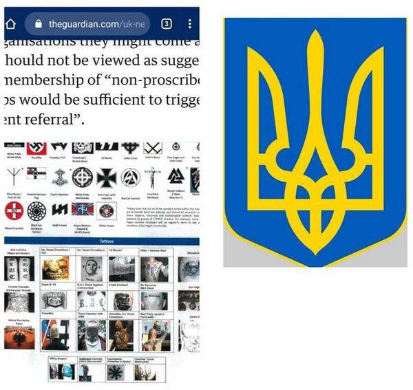 Британские власти внесли украинский тризуб в список экстремистских символов