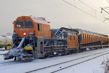 Российский поезд-снегоуборщик произвел фурор в Финляндии