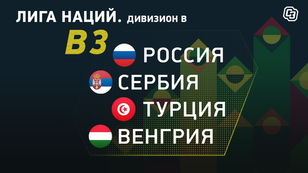 В Лиге наций Россия сыграет с Сербией, Венгрией и Турцией