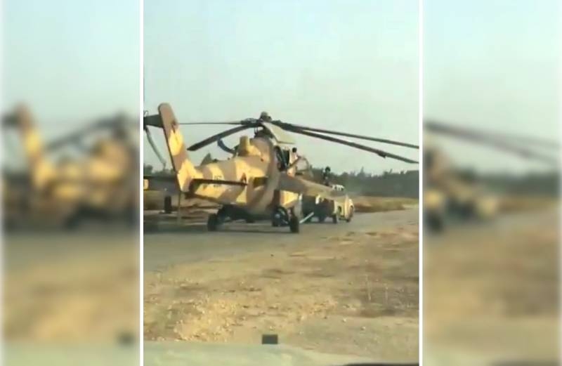 В Ливии протурецкие боевики захватили Ми-35 и небрежно его перевозят