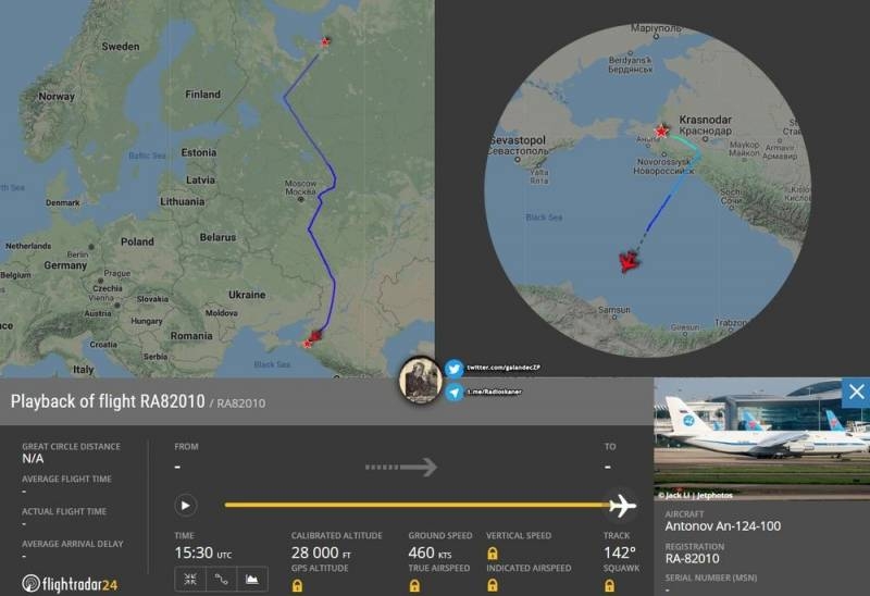 Ан-124 «Руслан», вероятно, доставил в Хмеймим новые боевые самолеты
