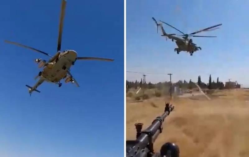 Российский штурмовой вертолет припугнул американский патруль в Сирии