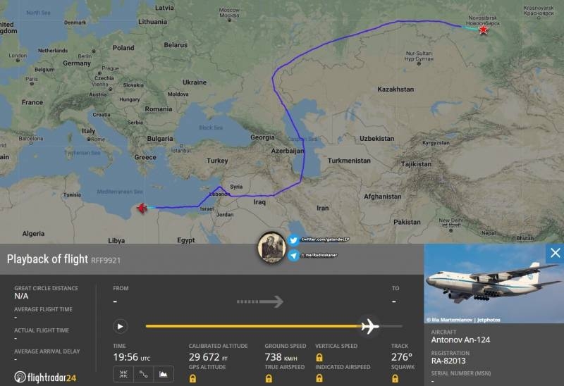 Второй Ан-124 прибыл в Ливию: переброска С-300 подтверждается