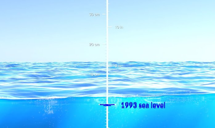 Анимация НАСА показывает, как поднялся уровень моря за последние 30 лет 