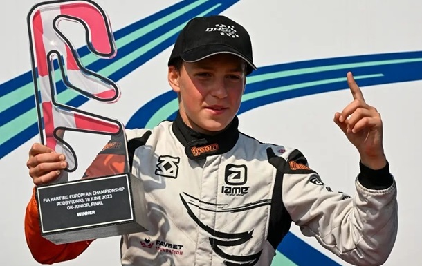 Юный украинский картингист снова победил на этапе чемпионата Европы