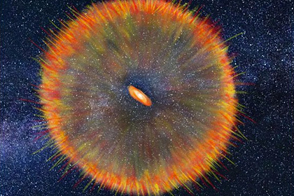 Зафиксирован взрыв гигантского космического лазера